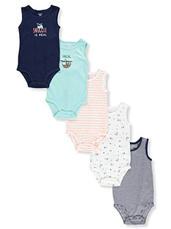 carters baby girl sleeveless bodysuits