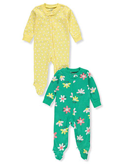 Baby Boys' 2-Pack Footed Coveralls by Carter's in Green/yellow