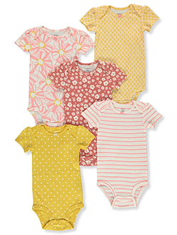 Baby Girls' 5-Pack Bodysuits by Carter's in Pink/multi, Infants