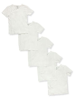 Baby Unisex 5-Pack Snap Shirts by Carter's in White, Infants
