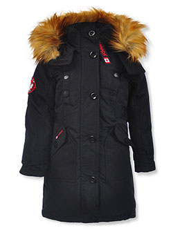 CANADA WEATHER GEAR Girls Winter Coat Heavyweight Anorak Parka Jacket with Removable Faux-Fur Lined Hood