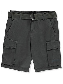 Boys' Twill Cargo Shorts by DKNY in black, fog, khaki and mouse