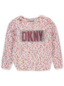 Girls' Sequin Sweater by DKNY in Confetti - $17.99