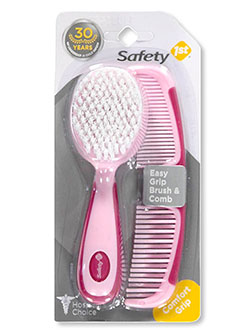Easy Grip Brush and Comb by Safety 1st in Pink, Infants