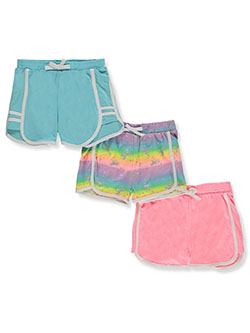 Girls' 3-Pack Varsity Shorts by Freestyle Revolution in Rainbow