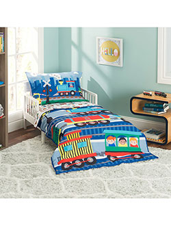 4-Piece Toddler Bedding Set by Everyday Kids in Blue/multi