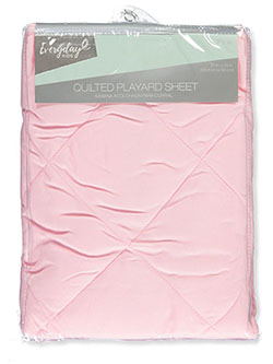 Quilted Playard Sheet by Everyday Kids in Pink, Infants