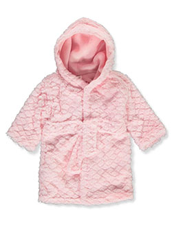 ' Baby Girls' Plush Hooded Bath Robe by Everyday Kids in Pink, Infants