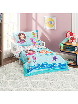 4-Piece Mermaid Toddler Bedding Set by Everyday Kids in Light blue, Infants
