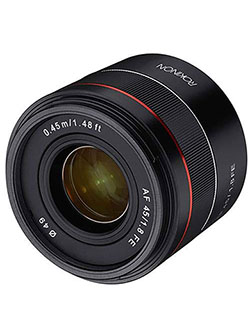 ROKINON 45mm F1.8 Full Frame Auto Focus Compact Lens for Sony E-Mount by Rokinon