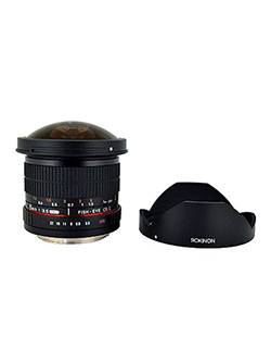 8mm f3.5 AS IF MC CSII DH Fisheye Lens with Removable Hood for Olympus and Panasonic Micro 4 by Rokinon