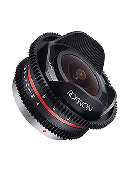 CV75MFT-B 7.5mm T3.8 Cine Fisheye Lens for Olympus/Panasonic Micro 4/3 Cameras by Rokinon - $319.00