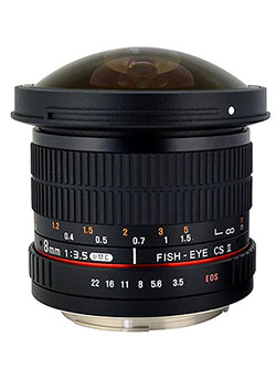 HD HD8M-P 8mm f/3.5 HD Fisheye Lens with Removable Hood for Pentax by Rokinon - $199.00