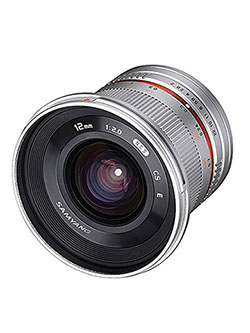 SY12M-FX-SIL 12mm F2.0 Ultra Wide Angle Lens for Fujifilm X-Mount Cameras, Silver by Samyang