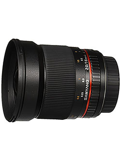 SY16M-C 16mm f/2.0 Aspherical Wide Angle Lens for Canon EF Cameras by Samyang