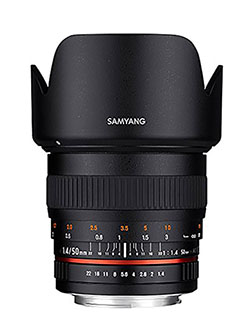 SY50M-C EF Cameras Standard-Prime Lens Fixed Prime for Canon EOS EF Digital SLR by Samyang