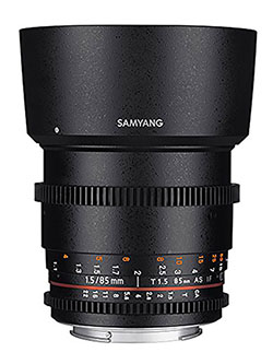 SYDS85M-NEX VDSLR II 85mm T1.5 Cine Lens for Sony Alpha E-Mount Cameras by Samyang