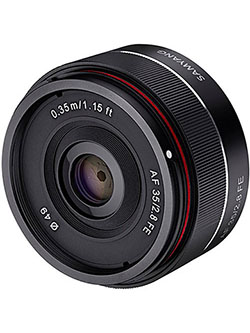 SYIO35AF-E 35mm f/2.8 Ultra Compact Wide Angle Lens for Sony E Mount Full Frame, Black by Samyang - $299.00