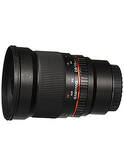 SY16M-M43 16mm f/2.0 Aspherical Wide Angle Lens for Olympus/Panasonic Micro 4/3 Cameras by Samyang in Black