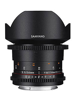 SYDS14M-N VDSLR II 14mm T3.1 Wide-Angle Cine Lens for Nikon by Samyang in Black - $399.00