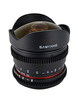 Cine SY8MV-N 8mm T3.8 Cine for Nikon Video DSLR with Declicked Aperture,Black by Samyang in Black