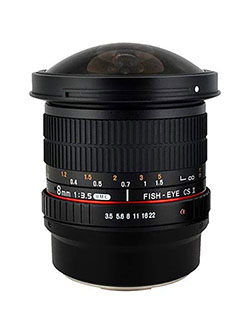 8mm f/3.5 AS MC Fisheye CS II DH Lens for Sony E, with Detachable Lens Hood by Samyang