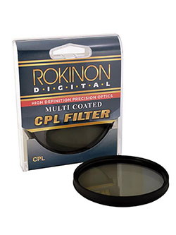 72MM Multi-Coated Circular Polarizer Filter by Rokinon in Black