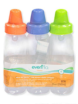 3-Pack Bottles by Evenflo in Lime/multi - $4.99