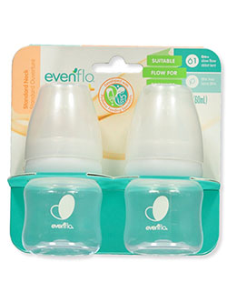 2-Pack Standard Neck Baby Bottles by Evenflo in White/multi - $11.99
