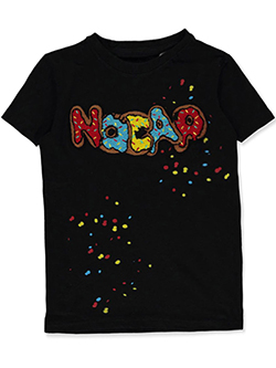 Boys' No Cap T-Shirt by FWRD in black and red, Sizes 8-20