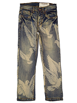 FWRD Boys' Relaxed Straight Jeans with Dove Print