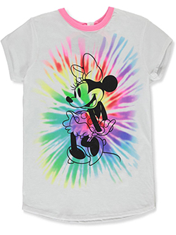 Girls' Tie-Dye Burst T-Shirt by Disney Minnie Mouse in White