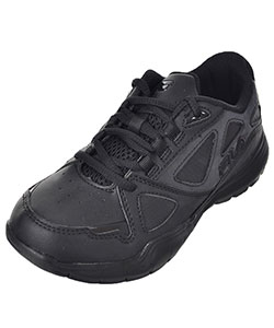 Boys' "Side-by-Side" Low-Top Sneakers by Fila in black and white, Shoes