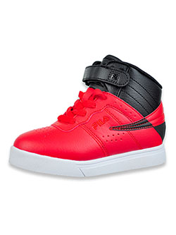 Boys' Vulc 13 Hi-Top Sneakers by Fila in red and white