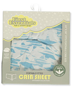 Portable Fitted Crib Sheet by First Essentials in Blue