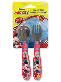 Mickey Mouse 2-Piece Fork and Spoon Set by Disney in Multi