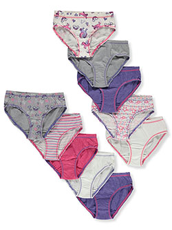 Girls' 10-Pack Hipster Panties by Hanes in Multi, Girls Fashion