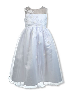 Girls' Pearl Bead Dress by Iris & Ivy in White - Special Occasion Dresses