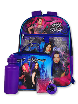 3 Backpack 5-Piece Mega Set by Disney The Descendants in Purple/multi