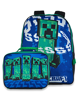 Boys' Backpack With Lunchbox by Minecraft in Green