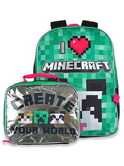 Girls' Backpack with Lunchbox by Minecraft in Green/multi - Backpacks