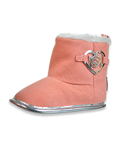 Baby Girls' Faux Shearling Booties by Bebe in Pink