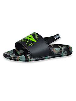 Star Wars The Mandalorian Baby Yoda Backstrap Sandals by Ground in Black