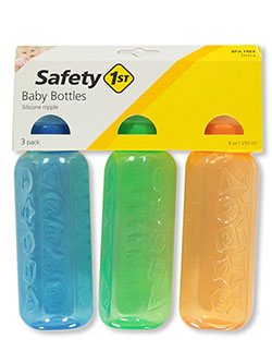 3-Pack Baby Bottles by Safety 1st in orange and purple, Infants