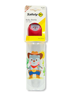 9 Oz Baby Bottle by Safety 1st in orange, pink and red
