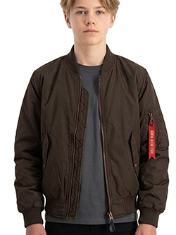 Spire by Galaxy Boys' Water-Resistant Quilted MA-1 Bomber Jacket