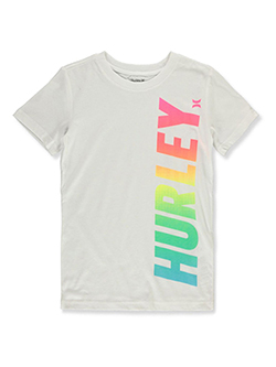Boys' Hyper Gradient Logo T-Shirt by Hurley in White