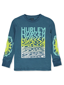 Boys' L/S Repeat Logo T-Shirt by Hurley in Black