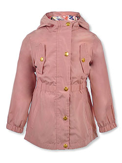 Girls' Nylon-Look Hooded Jacket by Limited Too in Dusty/pink