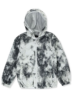 Marble Hooded Windbreaker Jacket by Iextreme in Black - $32.00